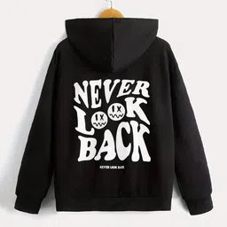 StyleCast Black Boys Typography Printed Hooded Long Sleeves Pullover-picture-13