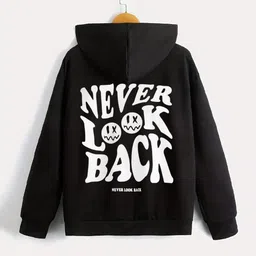 StyleCast Boys Black & White Typography Printed Hooded Sweatshirt-picture-56