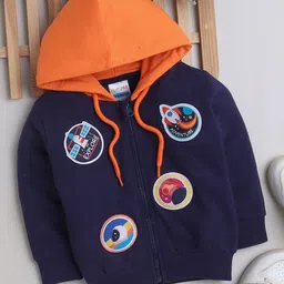 BUMZEE Boys Graphic Printed Hooded Cotton Front Open Sweatshirt-picture-24