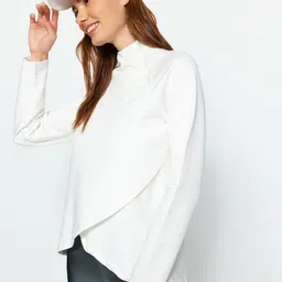 Trendyol High Neck Half Zipper Pullover Sweatshirt image 1