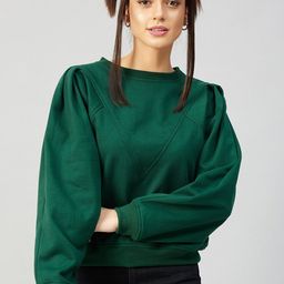 Athena Women Green Fleece Sweatshirt-picture-30