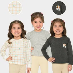 MiArcus Kids Cotton Round Neck Thermal Top Pack Of 3-picture-33