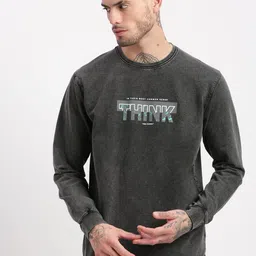 SHOWOFF Typography Printed Cotton Terry Pullover Sweatshirt image 5