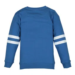 PLUM TREE Boys Turquoise Blue Printed Sweatshirt image 2