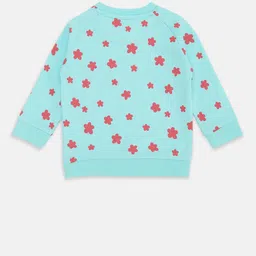 Pantaloons Baby Girls Blue Printed Sweatshirt image 2