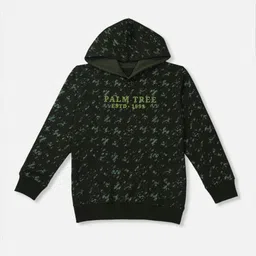Palm Tree Boys Printed Cotton Hooded Sweatshirt image 3
