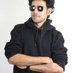 EKSDEE Men Printed Hooded Sweatshirt image 3