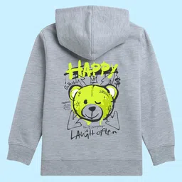 BAESD Kids Teddy Graphic Printed Hooded Fleece Pullover Sweatshirt image 3