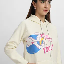 JUNEBERRY Donald Duck Printed Hooded Fleece Pullover image 4