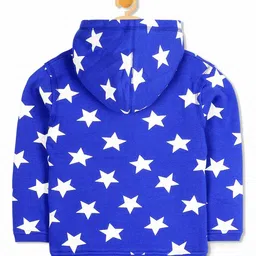 Cherry Crumble Unisex Kids Blue Printed Hooded Sweatshirt image 2