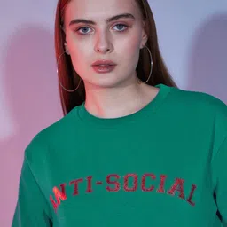 DressBerry Typography Printed Long Sleeves Pullover image 2