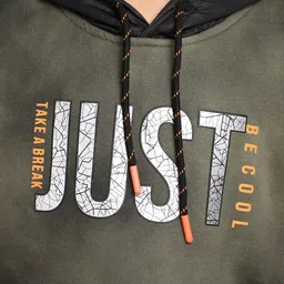 V-Mart Boys Typography Printed Hooded Pullover Sweatshirt image 2