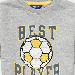 R&B Boys Grey Printed Sweatshirt image 4