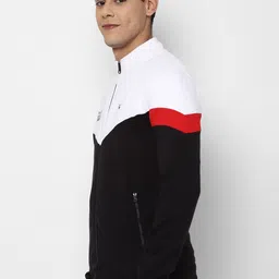 Allen Solly Men Black & White Colourblocked Sweatshirt image 3