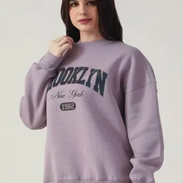 MKH Typography Printed Drop Shoulder Long Sleeve Dry Fit Cotton Pullover Sweatshirt image 3