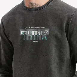 SHOWOFF Typography Printed Cotton Terry Pullover Sweatshirt image 3