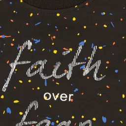 Status Quo Boys Abstract Printed Cotton Sweatshirt image 3