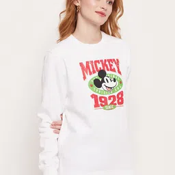 Wear Your Mind Mickey Mouse Graphic Printed Sweatshirt image 3
