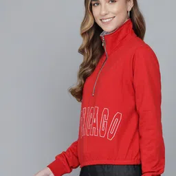 Kotty Women Red Printed Sweatshirt image 3