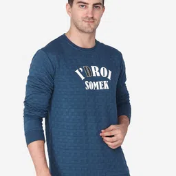 Steele Typography Printed Pure Cotton Pullover image 3