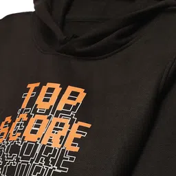 mack jonney VIMAL JONNEY Kids Typography Printed Hooded Fleece Sweatshirt image 5