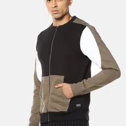 Campus Sutra Men Olive Green Sweatshirt image 3