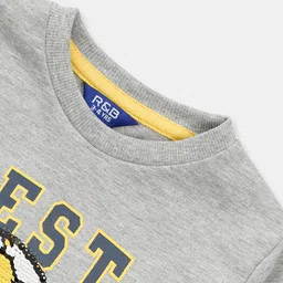 R&B Boys Grey Printed Sweatshirt image 3