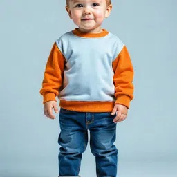 BAESD Kids Colourblocked Pullover Cotton Sweatshirt image 4