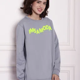 Imsa Moda Typography Printed Sweatshirt image 3