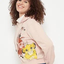 Madame Lion King Printed Hooded Cotton Front-Open Sweatshirts image 5