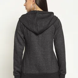 Rute Women Charcoal Hooded Sweatshirt image 2