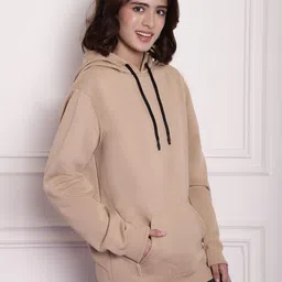 Imsa Moda Typography Printed Hooded Fleece Pullover image 2