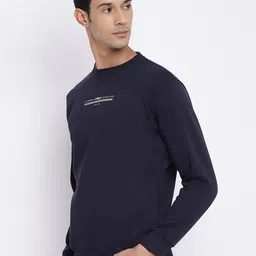 Cantabil Men Navy Blue Wool Sweatshirt image 2