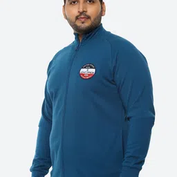 John Pride Plus Size Men Blue Sweatshirt image 3