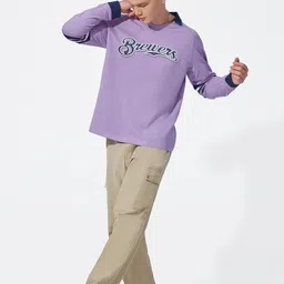 Maniac Typography Printed Long Sleeves Cotton Pullover image 2