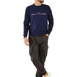 BLUEFICUS Typography Printed Pure Cotton Pullover image 3