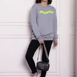 Imsa Moda Typography Printed Sweatshirt image 4