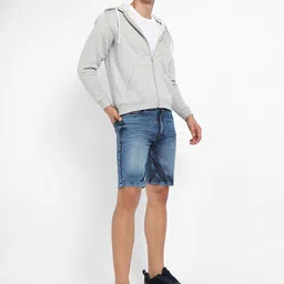 Campus Sutra Hooded Cotton Front Open Sweatshirt image 4