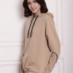 Imsa Moda Typography Printed Hooded Fleece Pullover image 3