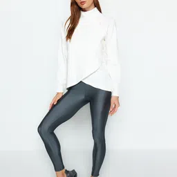 Trendyol High Neck Half Zipper Pullover Sweatshirt image 5