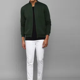 Allen Solly Men Olive Green Cotton Sweatshirt image 2