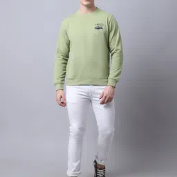 Obaan Men Green Printed Sweatshirt image 4