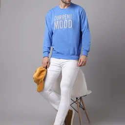 mack jonney VIMAL JONNEY Men Blue Printed Sweatshirt image 5