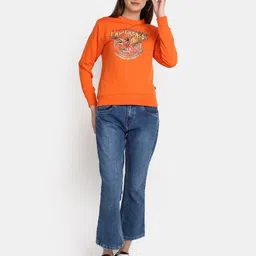 V-Mart Graphic Printed Cotton Fleece Pullover Sweatshirt image 2