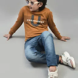 Crimsoune Club Boys Typography Printed Sweatshirt image 3