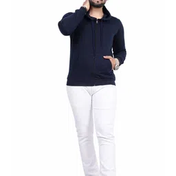 Divra Clothing Hooded Fleece Front-Open Sweatshirt image 4