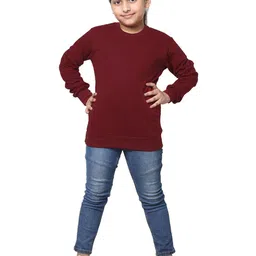 BAESD Girls Pack Of 2 Round Neck Fleece Sweatshirt image 5