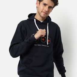 Campus Sutra Men Blue Printed Hooded Sweatshirt-picture-10