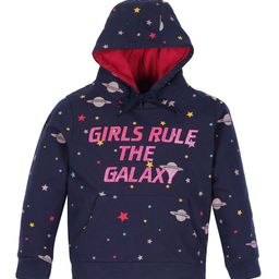 PLUM TREE Girls Navy Blue Printed Hoodie Sweatshirt-picture-42