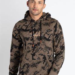 Status Quo Abstract Printed Hooded Cotton Pullover Sweatshirt-picture-8
